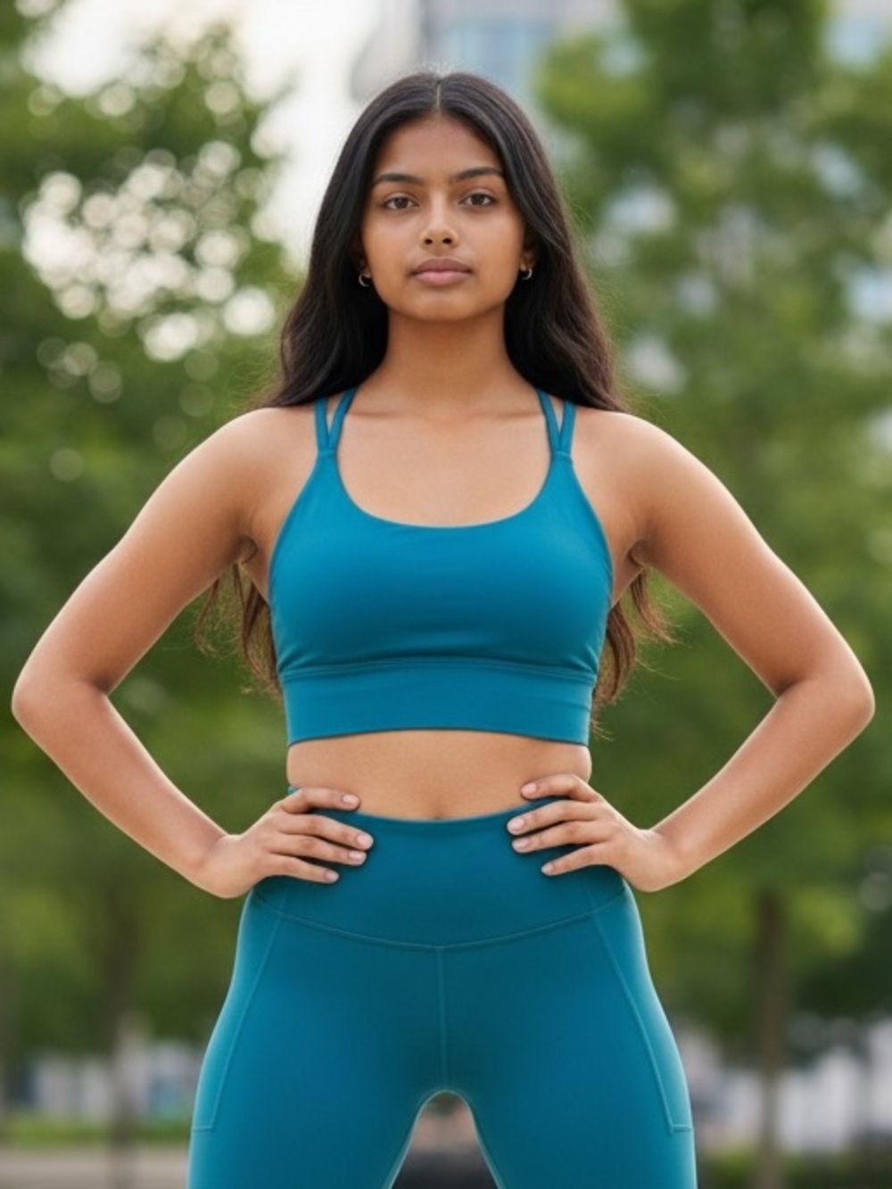 Lululemon Energy Longline Bra, Hawaii Blue Size 8